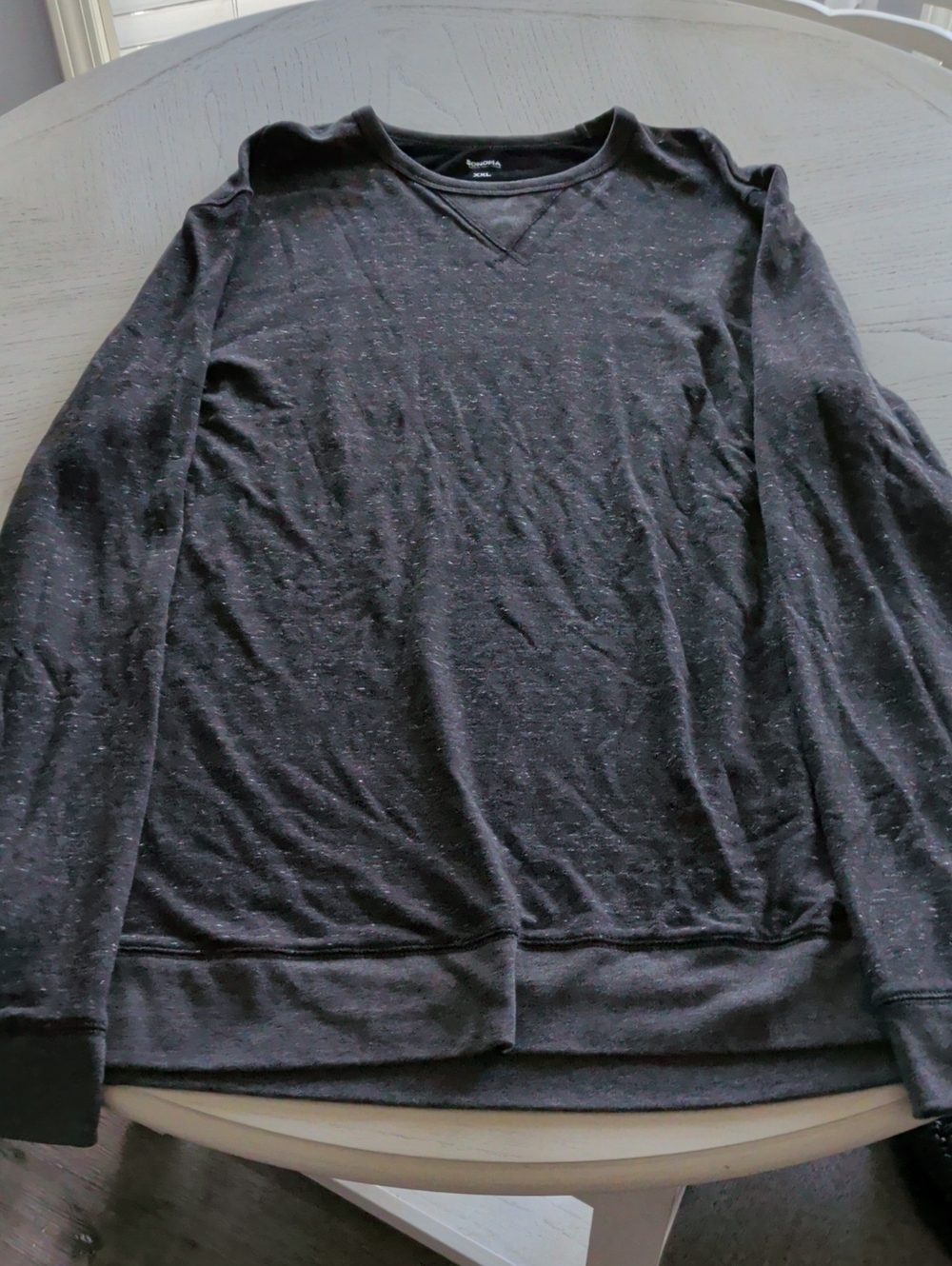 Sonoma Men's Black Speckled Crewneck Sweatshirt
